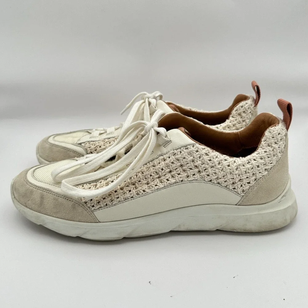 Sezane Souliers Sama Sneakers Shoes‎ Womens Size 10 Beige Crochet Luxury Indie